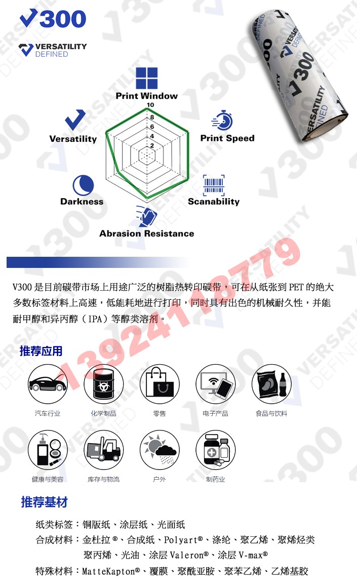 DNP树脂碳带V300